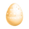 Warm Tonal Easter Egg with White Bubbles and Gradient Stripe Royalty Free Stock Photo